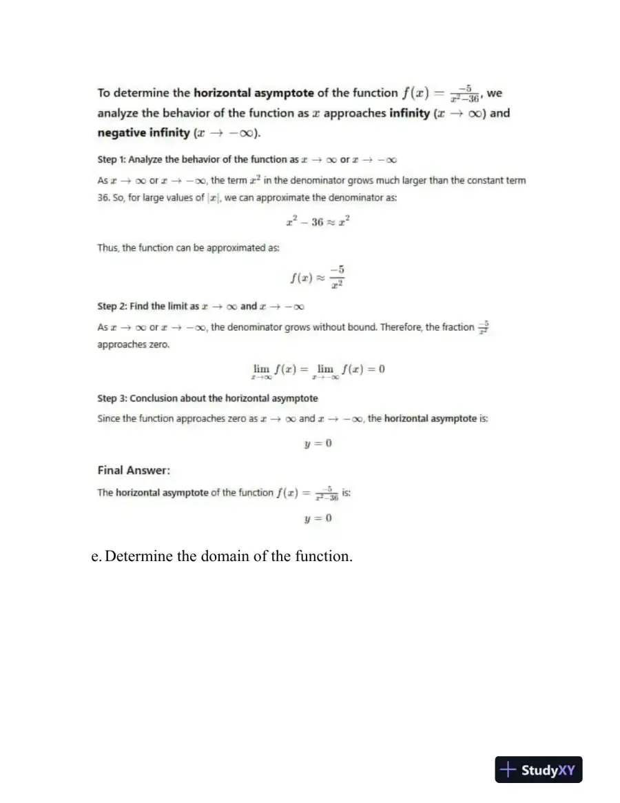 Analysis and Graphing of Rational Functions, page 6