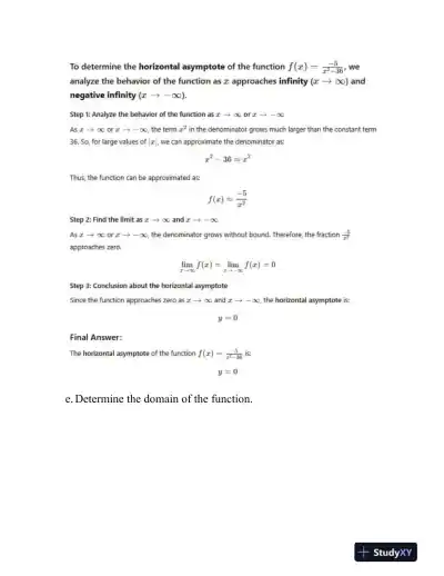 Analysis and Graphing of Rational Functions - Page 6 preview image
