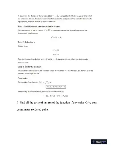 Analysis and Graphing of Rational Functions - Page 7 preview image