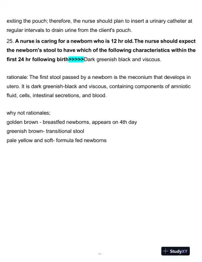2020 PN Clinical Analysis Comprehensive Practice Exam With Answers (150 Solved Questions) - Page 11 preview image