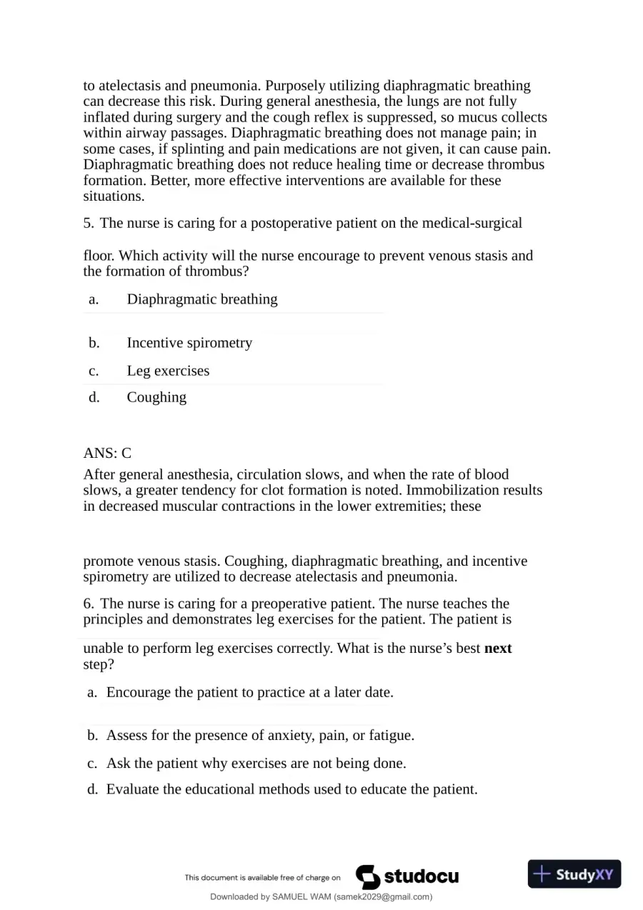 2019 ATI Mental Health Proctored Exam with Answers (61 Solved Questions), page 4