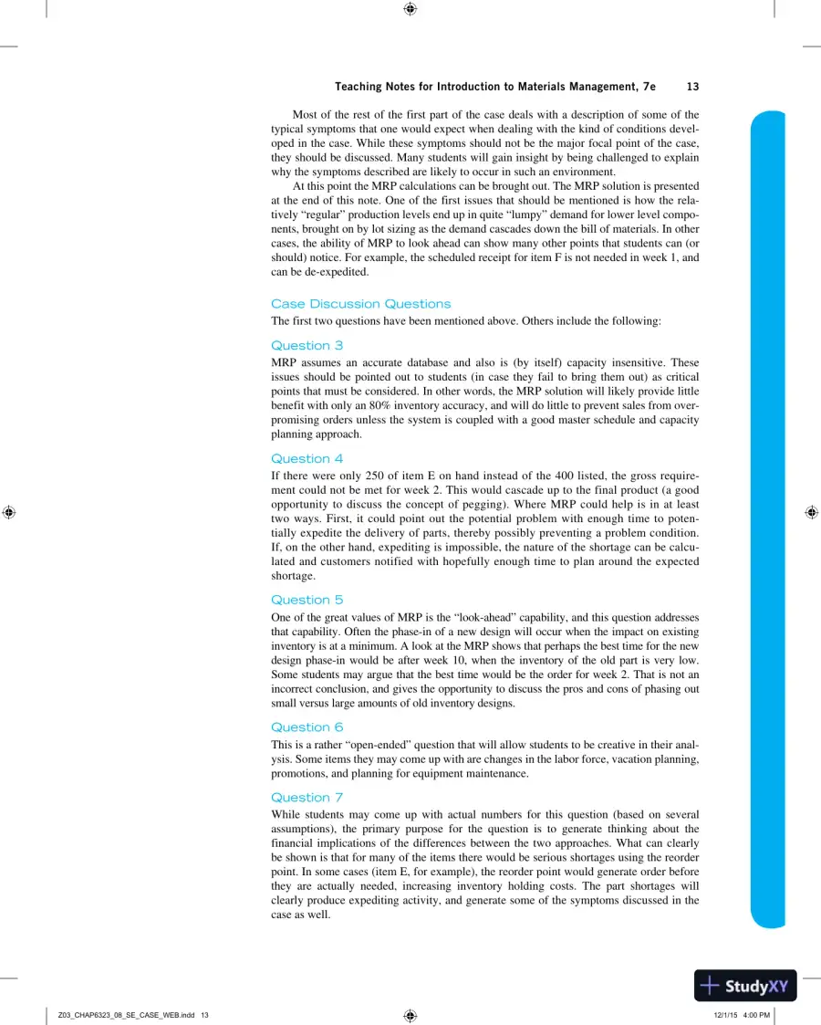 Revision Notes for Introduction to Materials Management, 8th Edition, page 14