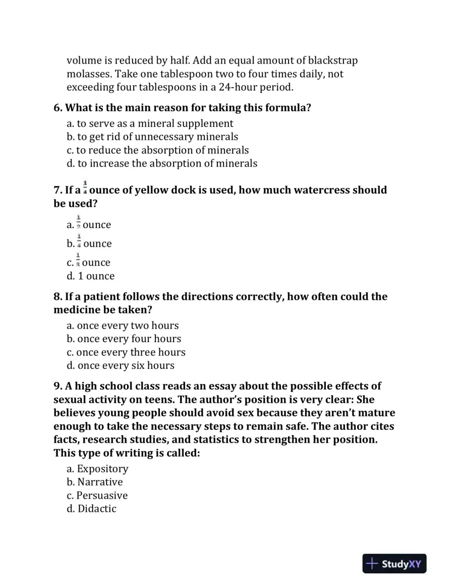 ATI TEAS Practice Questions: Two TEAS 6 Practice Tests, Sixth Edition (2019), page 15