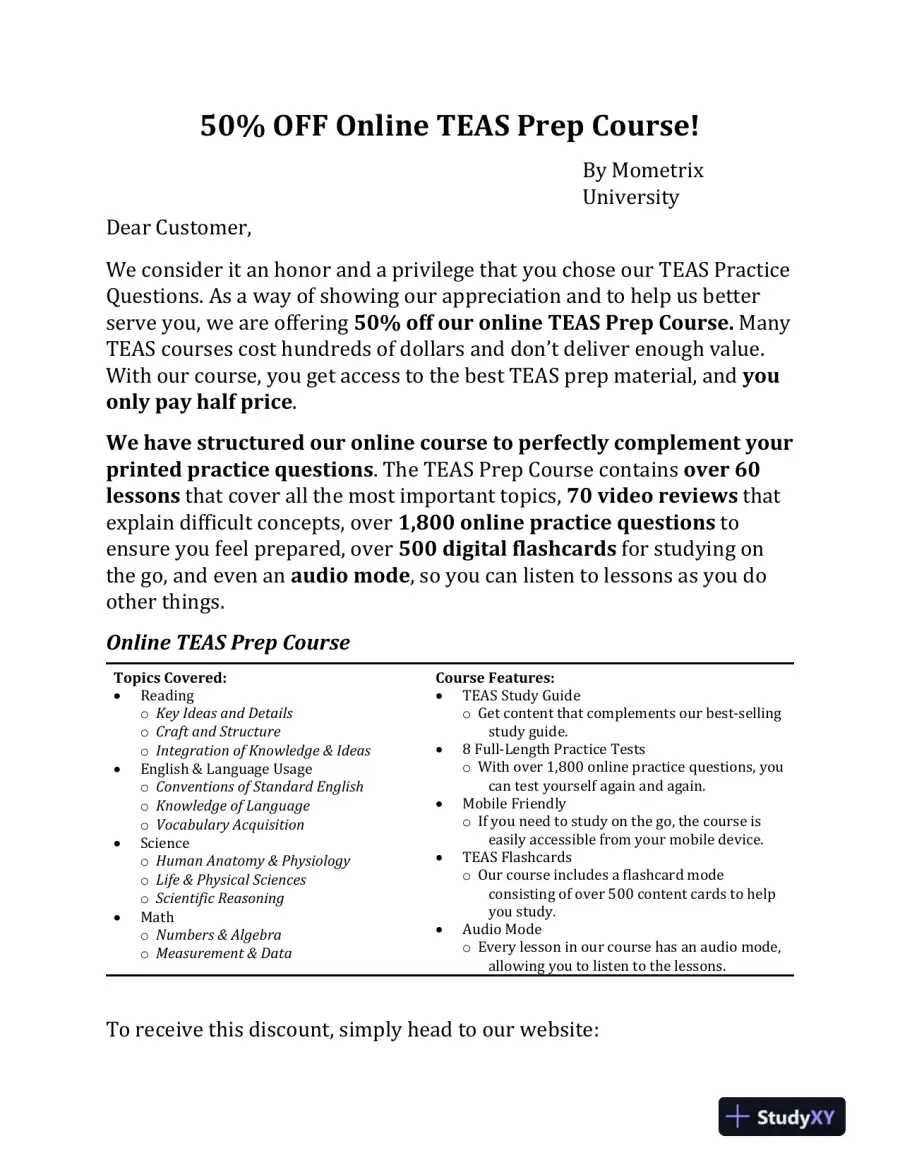 ATI TEAS Practice Questions: Two TEAS 6 Practice Tests, Sixth Edition (2019), page 3