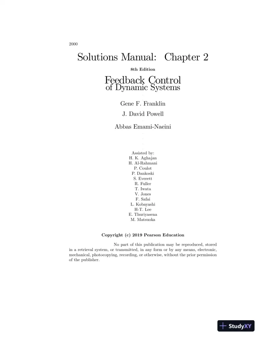 Solution Manual for Feedback Control of Dynamic Systems, 8th Edition, page 12