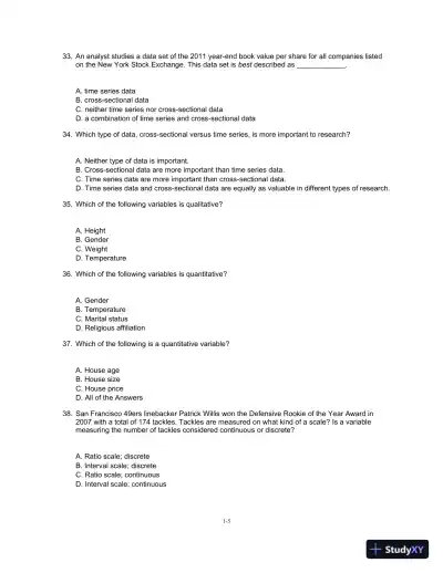 Essentials of Business Statistics: Communicating With Numbers 1st Edition Test Bank - Page 6 preview image