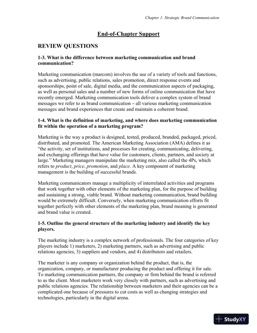 Advertising and  IMC: Principles and Practice, 11th Edition Solution Manual, page 14