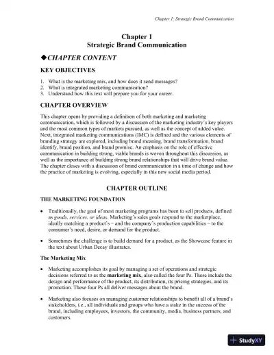 Advertising and IMC: Principles and Practice, 11th Edition Solution Manual - Page 3 preview image