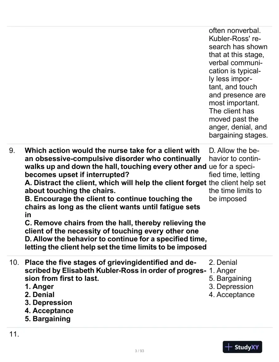 HESI Mental Health Practice Exam With Answers (229 Solved Questions), page 4