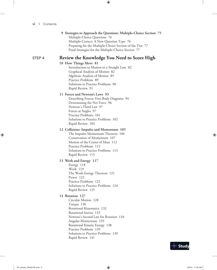 AP Physics 1 algebra based elite student edition (2024), page 10