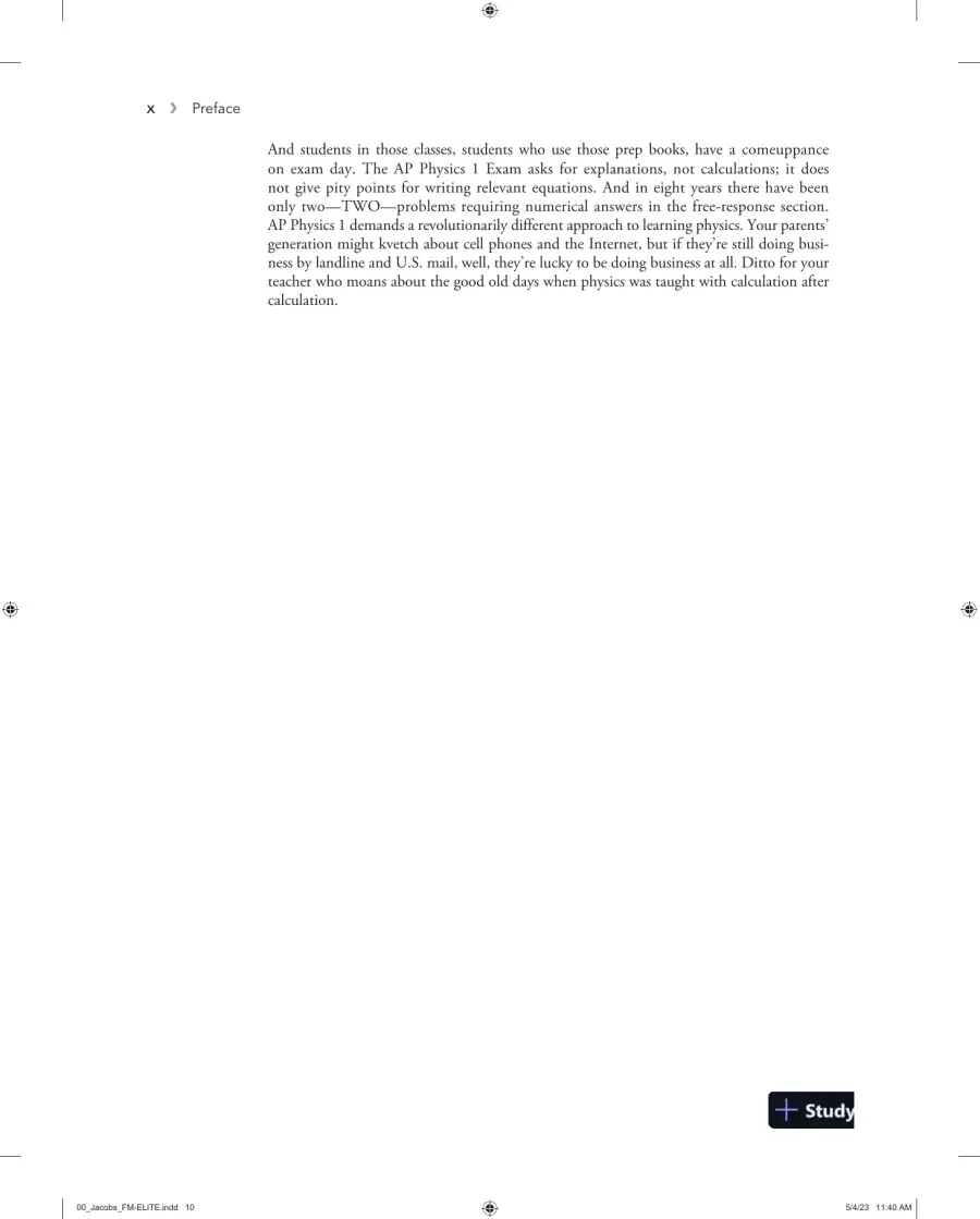 AP Physics 1 algebra based elite student edition (2024), page 14