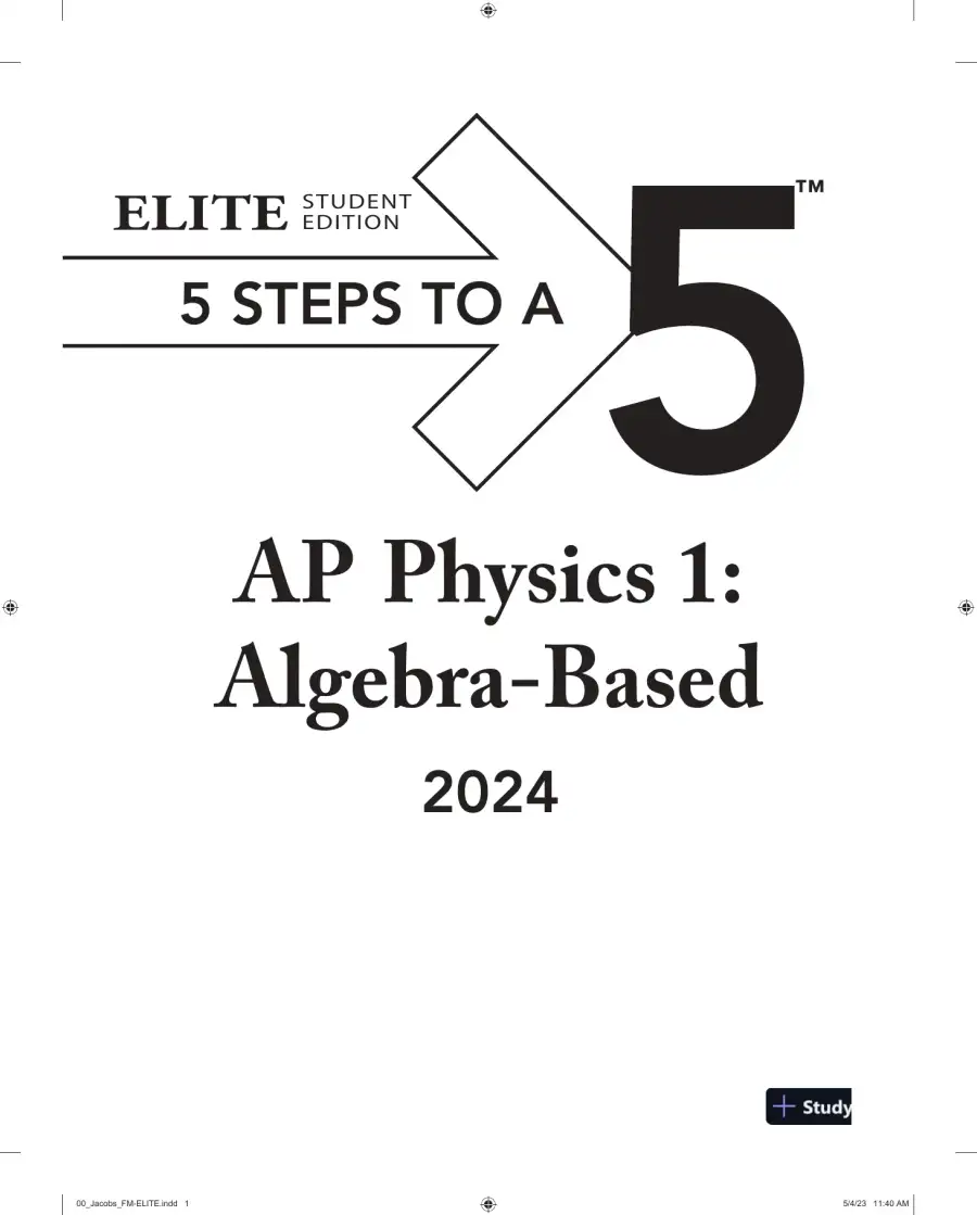 AP Physics 1 algebra based elite student edition (2024), page 5