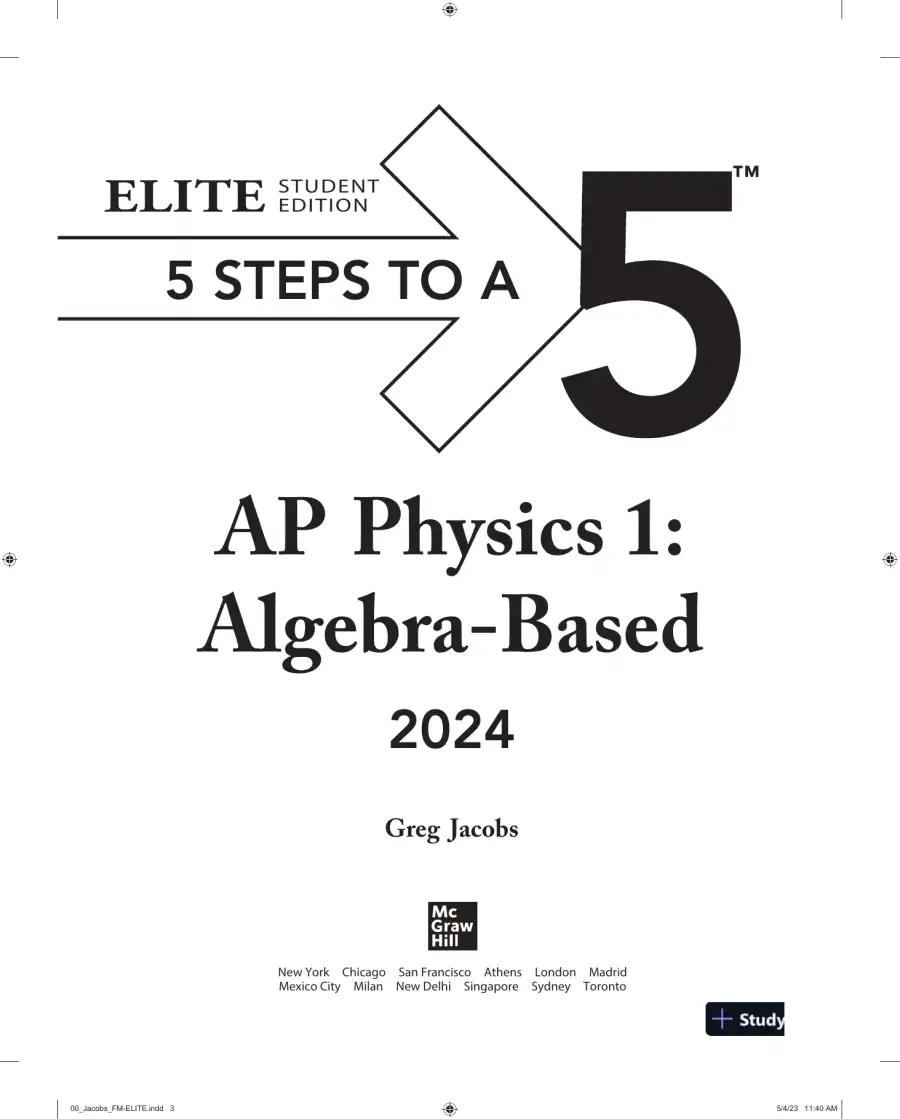 AP Physics 1 algebra based elite student edition (2024), page 7