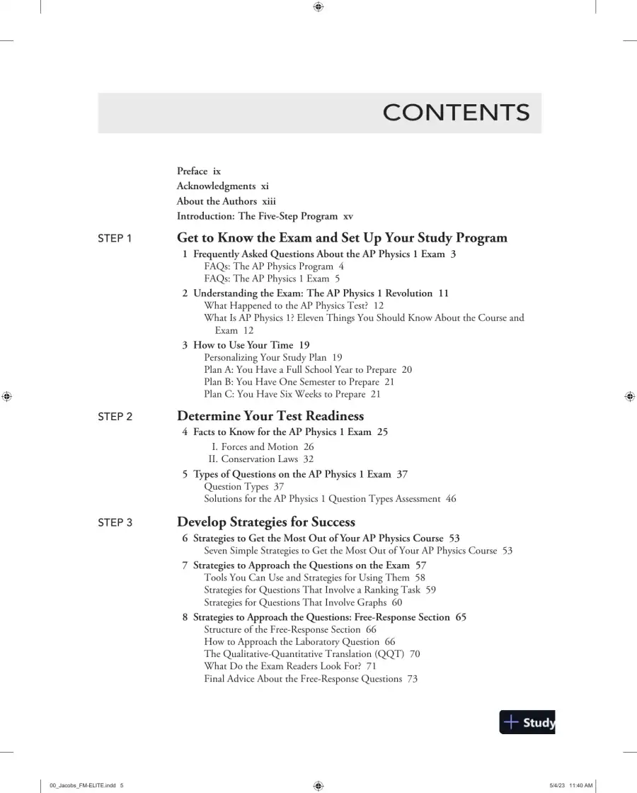 AP Physics 1 algebra based elite student edition (2024), page 9