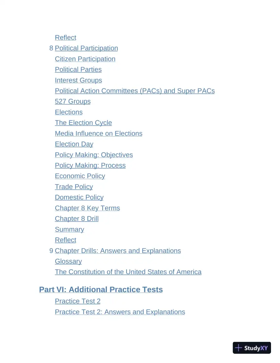 Princeton Review AP U.S. Government and Politics Prep, 2023: 3 Practice Tests (2022), page 11