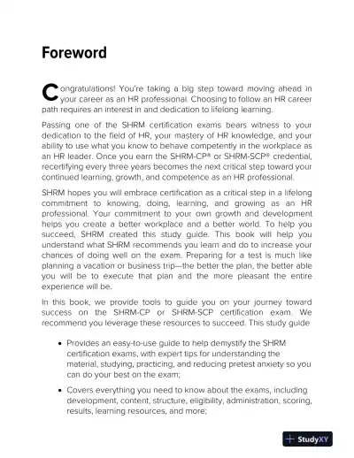 Ace Your SHRM Certification Exam: The OFFICIAL SHRM Study Guide for the SHRM-CP� and SHRM-SCP� Exams (2021) - Page 9 preview image
