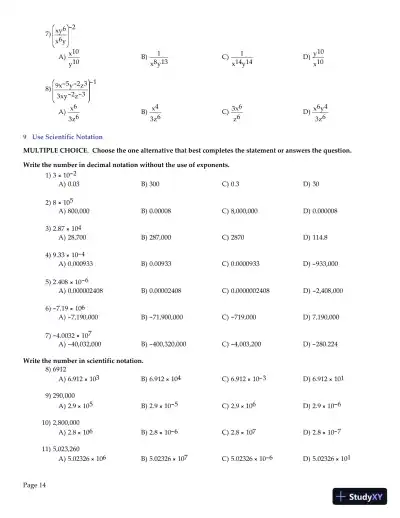 Test Bank for College Algebra Essentials, 5th Edition - Page 15 preview image