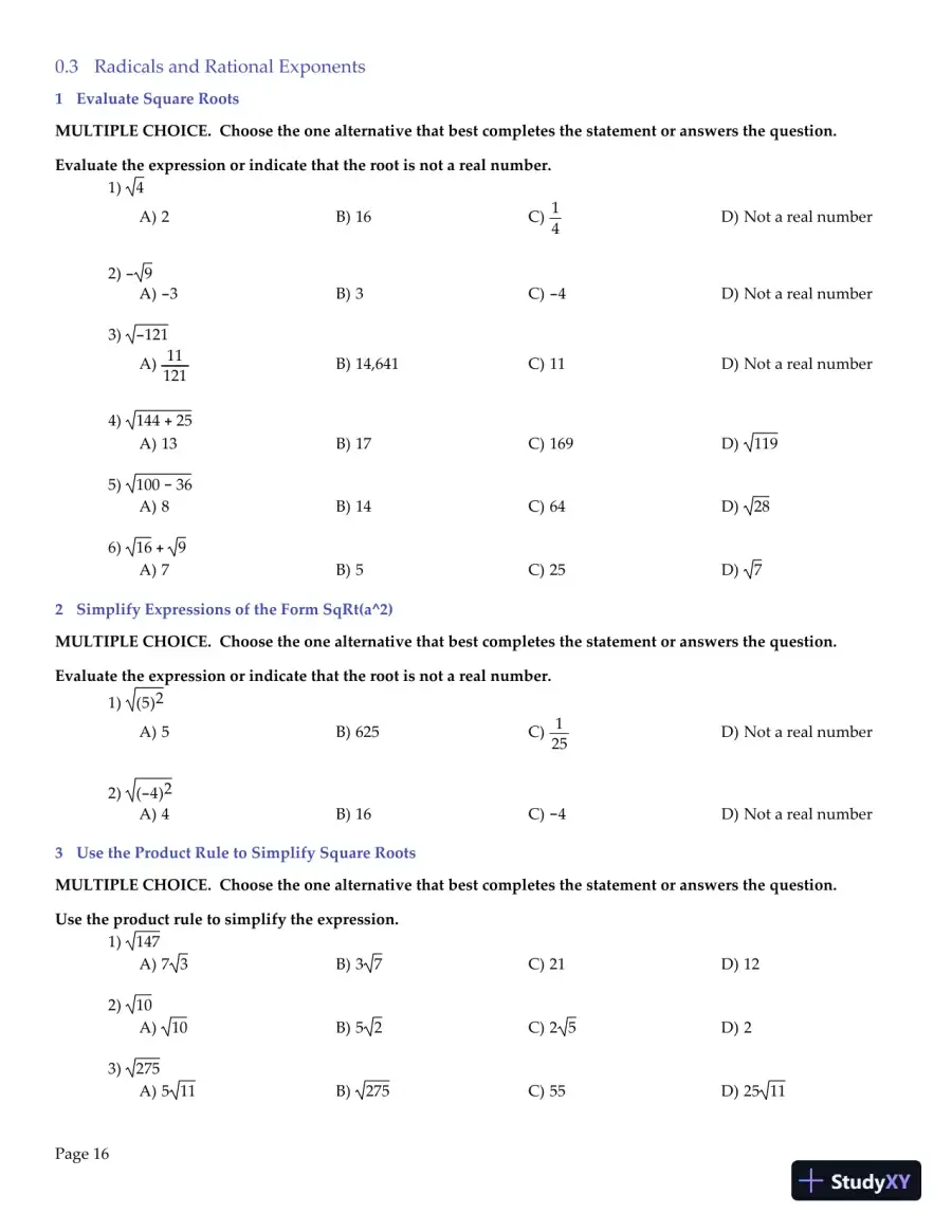 Test Bank for College Algebra Essentials, 5th Edition, page 17