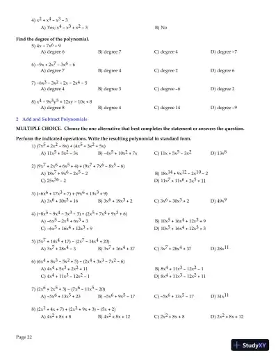 Test Bank for College Algebra Essentials, 5th Edition - Page 23 preview image