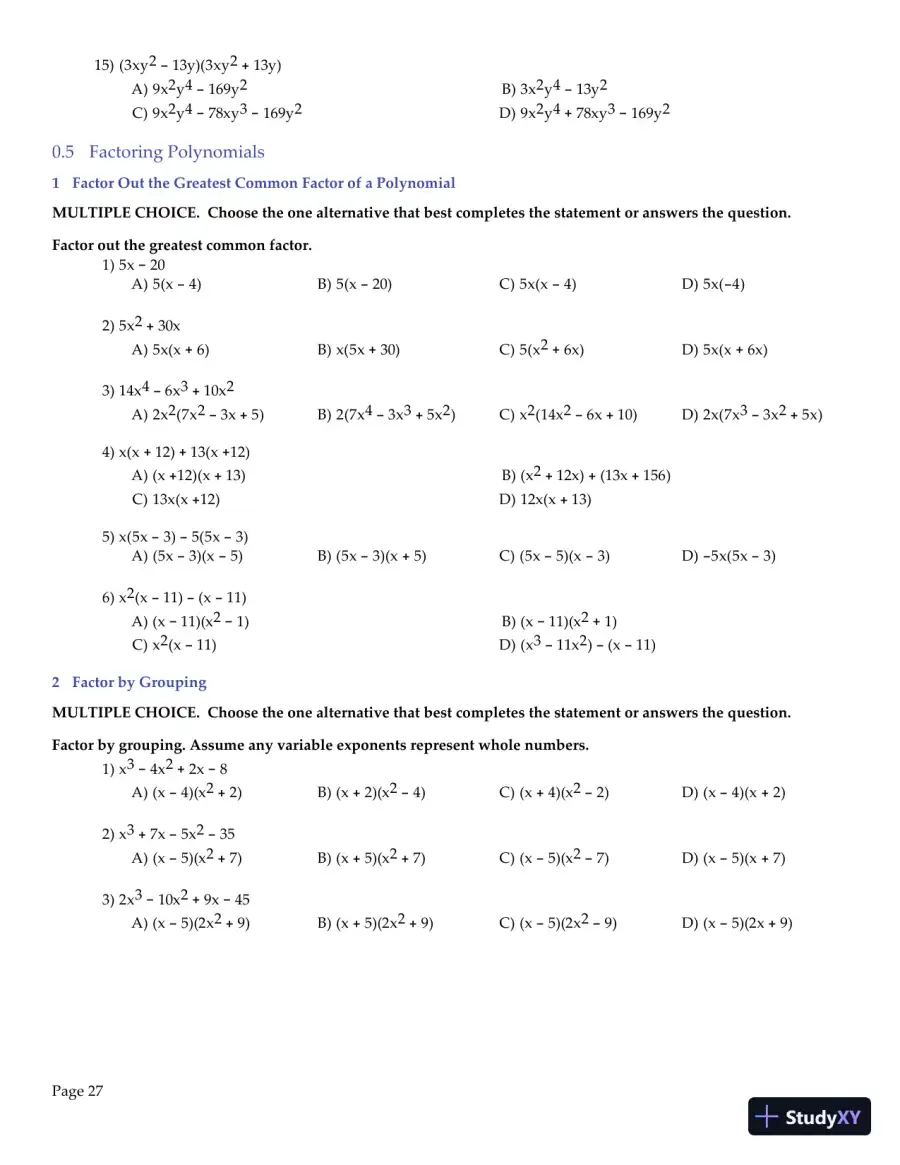 Test Bank for College Algebra Essentials, 5th Edition, page 28
