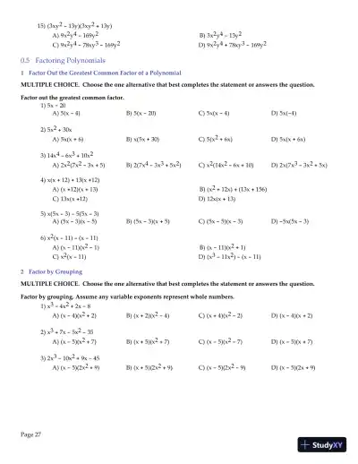Test Bank for College Algebra Essentials, 5th Edition - Page 28 preview image