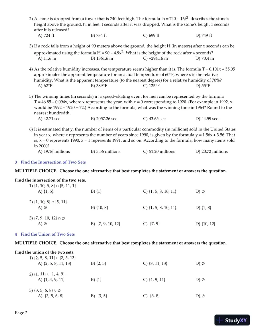 Test Bank for College Algebra Essentials, 5th Edition, page 3