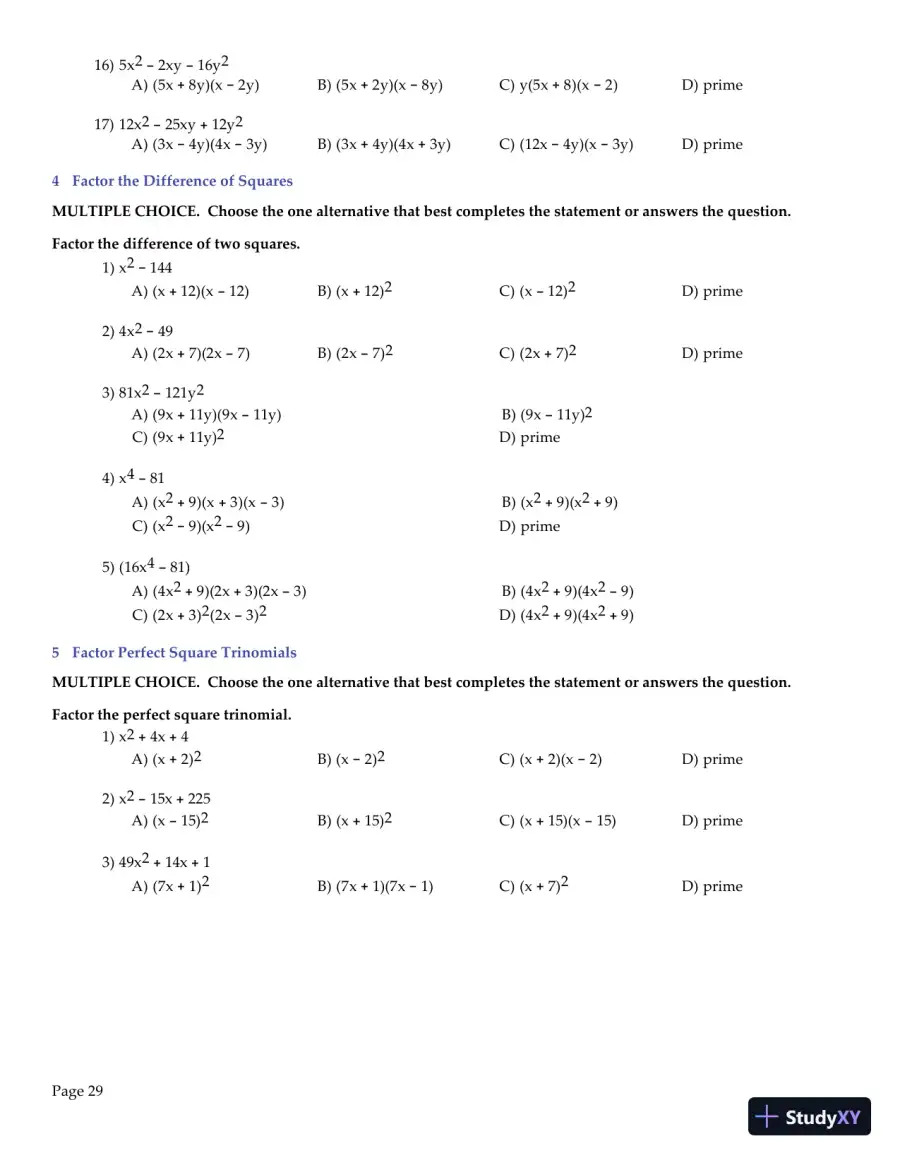 Test Bank for College Algebra Essentials, 5th Edition, page 30