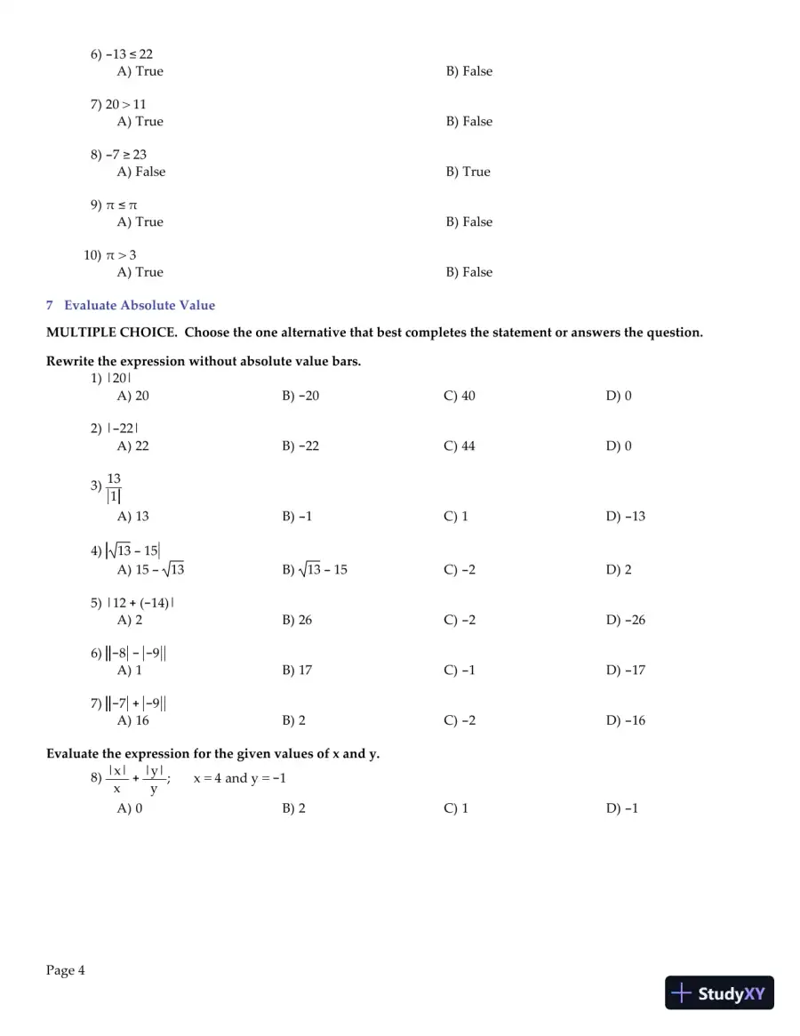 Test Bank for College Algebra Essentials, 5th Edition, page 5