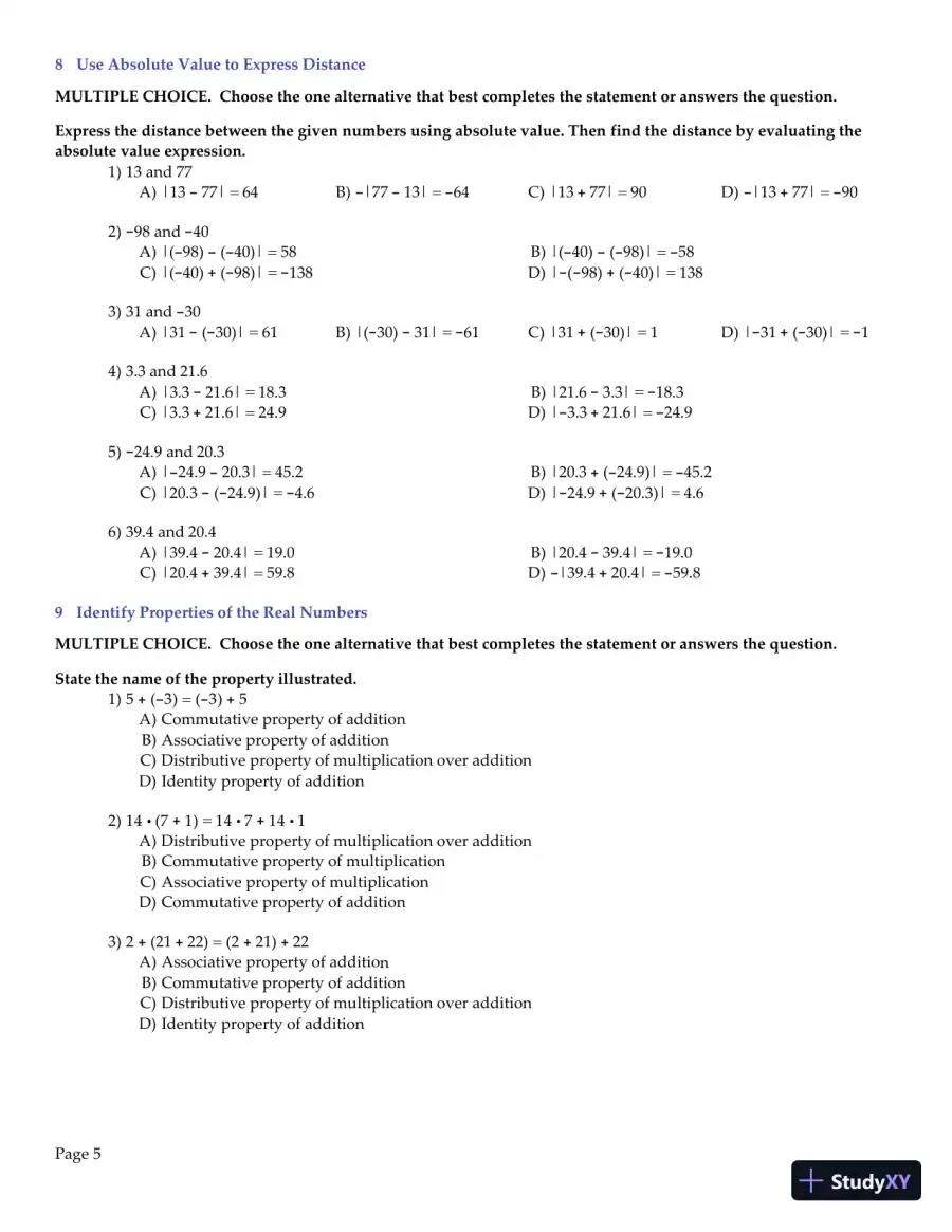 Test Bank for College Algebra Essentials, 5th Edition, page 6