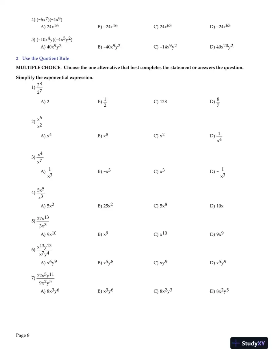 Test Bank for College Algebra Essentials, 5th Edition, page 9