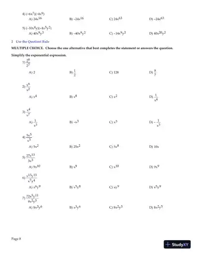 Test Bank for College Algebra Essentials, 5th Edition - Page 9 preview image