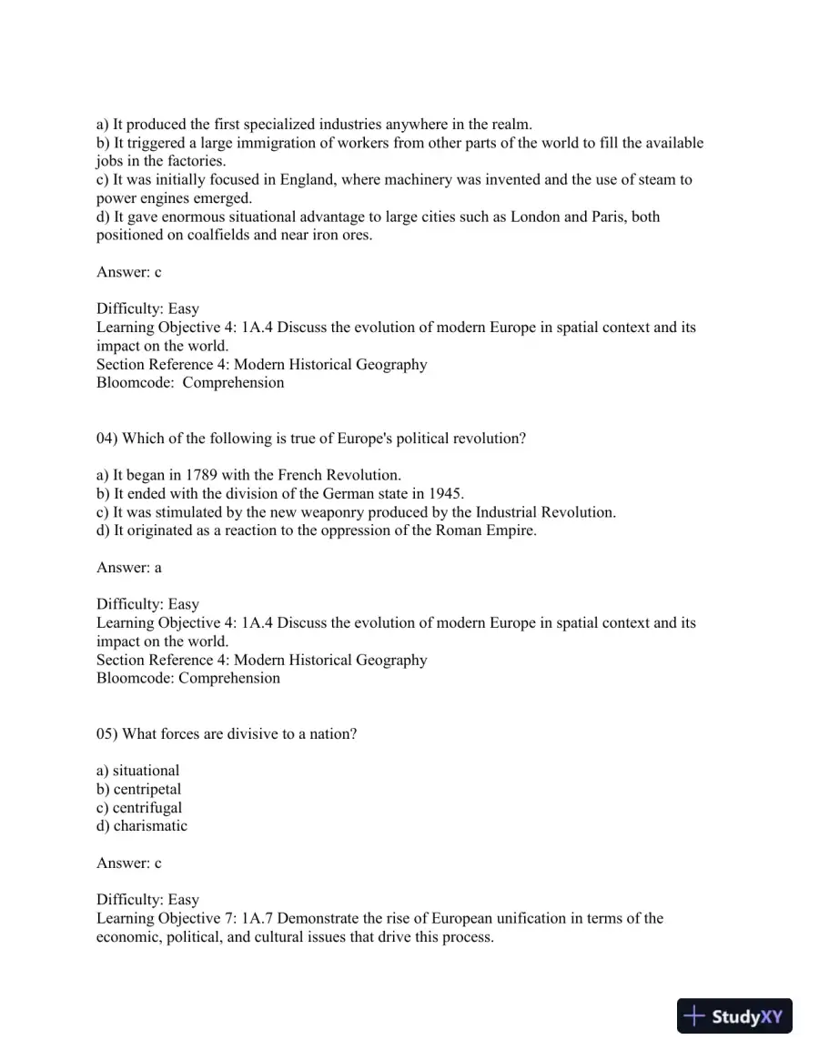Geography: Realms, Regions, and Concepts, 16th Edition Test Bank, page 3