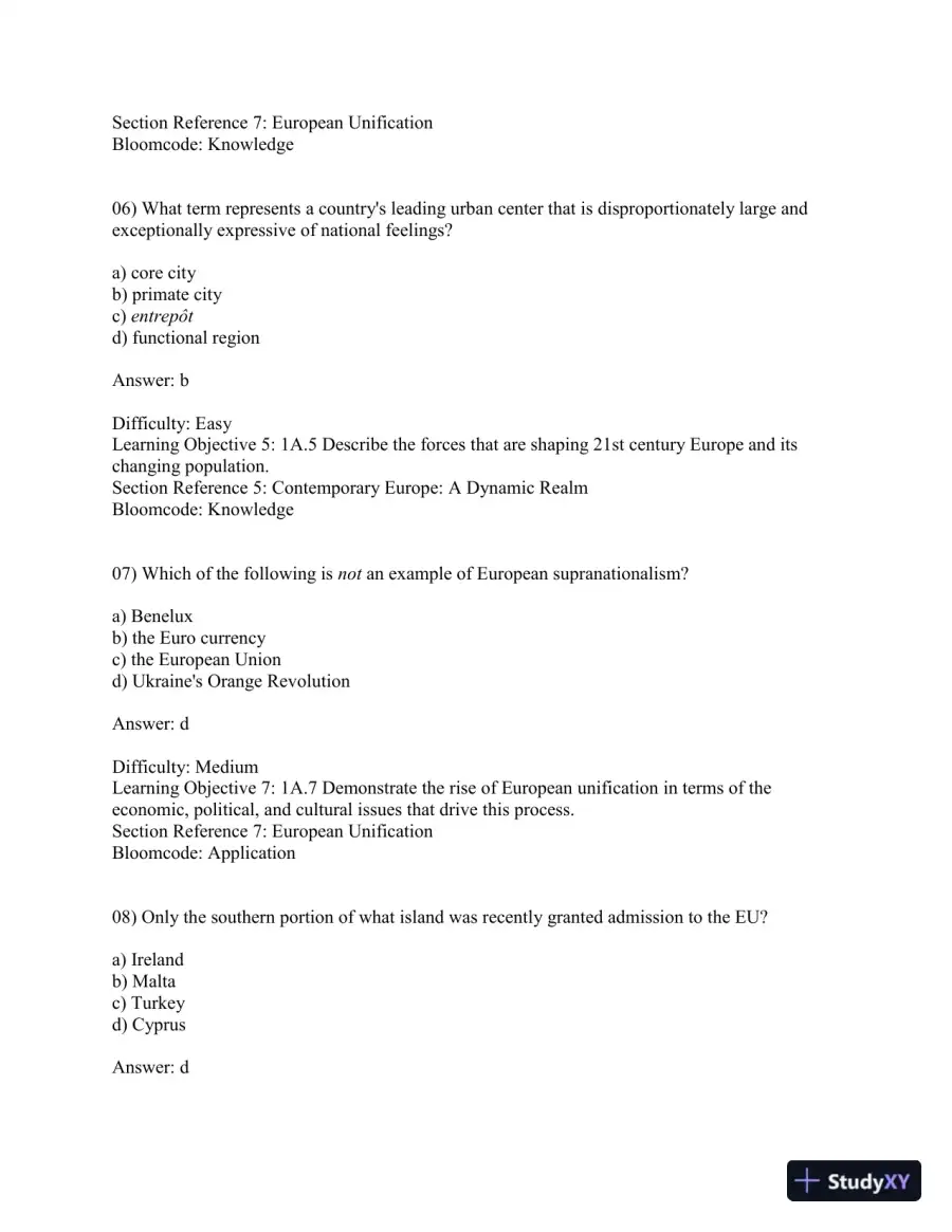 Geography: Realms, Regions, and Concepts, 16th Edition Test Bank, page 4