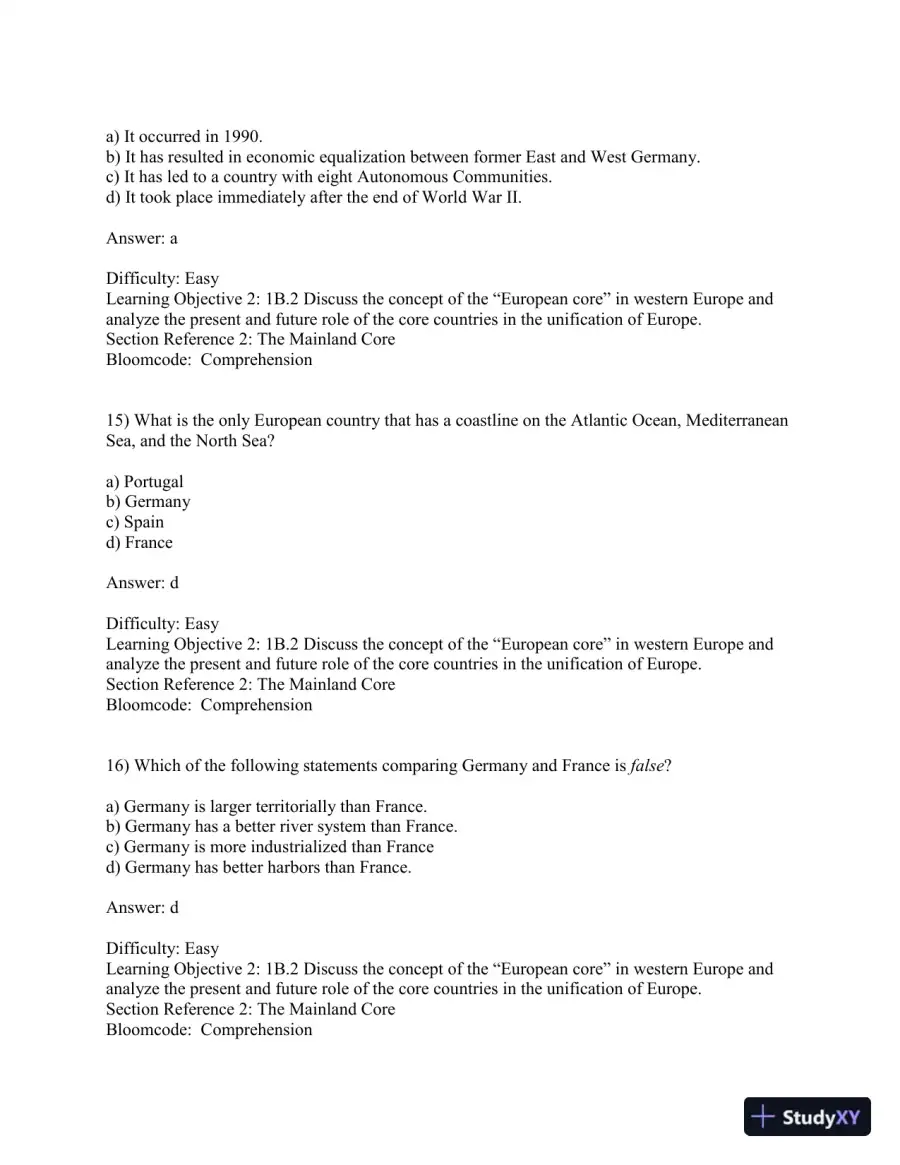 Geography: Realms, Regions, and Concepts, 16th Edition Test Bank, page 7
