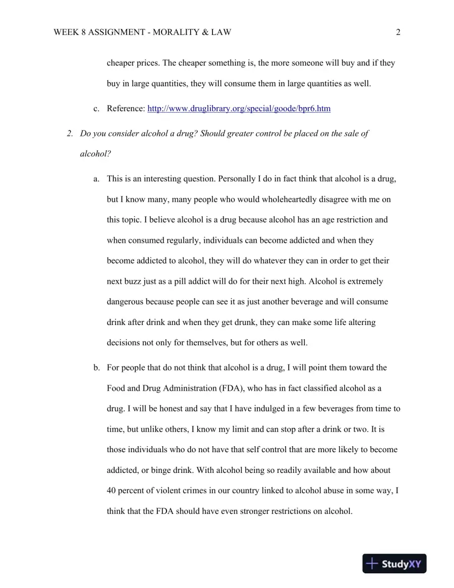 ADJ/215 Week 8 Assignment - Morality & Law, page 3