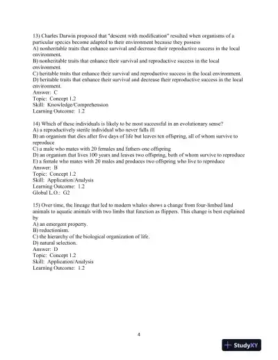 Test Bank For Campbell Biology In Focus, 2nd Edition - Page 5 preview image