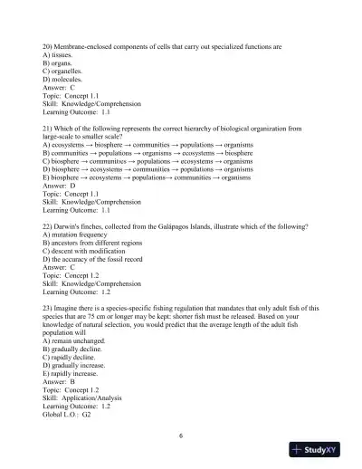 Test Bank For Campbell Biology In Focus, 2nd Edition - Page 7 preview image