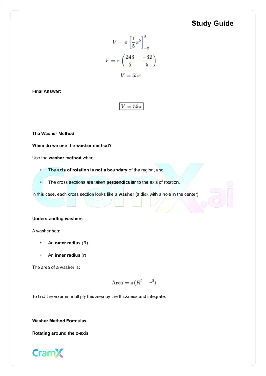 Calculus - Applications of the Definite Integral, page 4