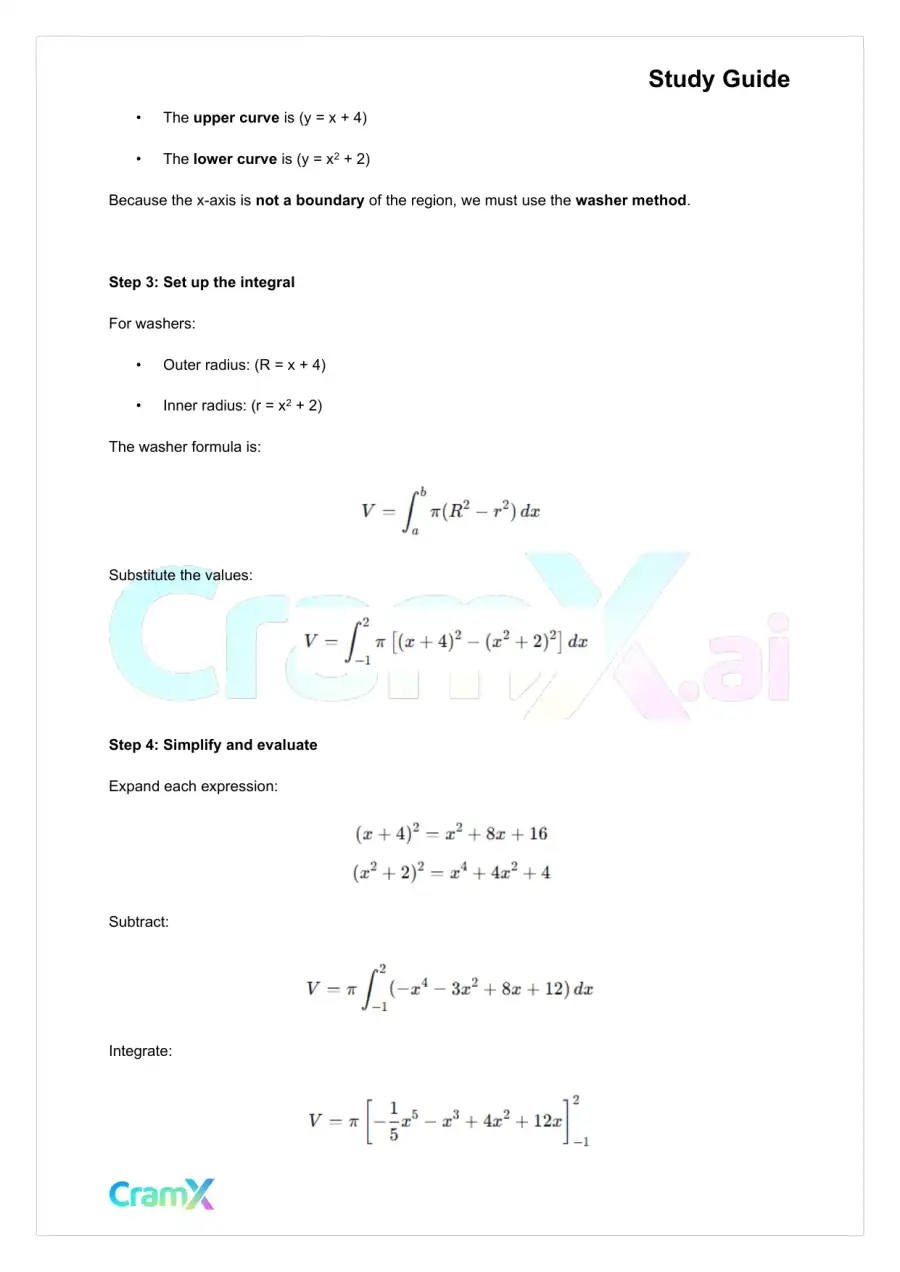 Calculus - Applications of the Definite Integral, page 7