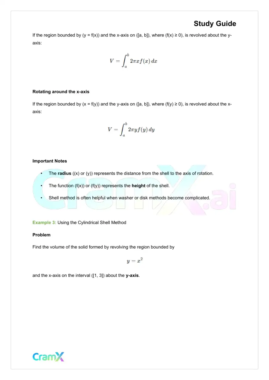 Calculus - Applications of the Definite Integral, page 9