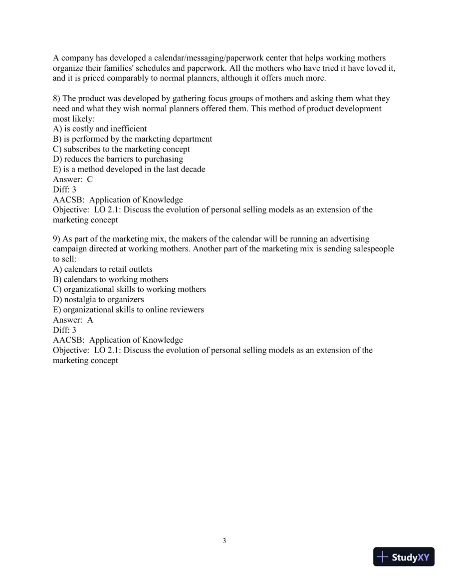 Test Bank for Selling Today: Partnering to Create Value, 14th Edition, page 26