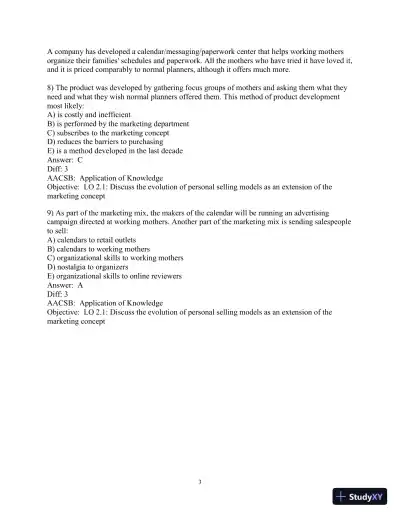 Test Bank for Selling Today: Partnering to Create Value, 14th Edition - Page 26 preview image