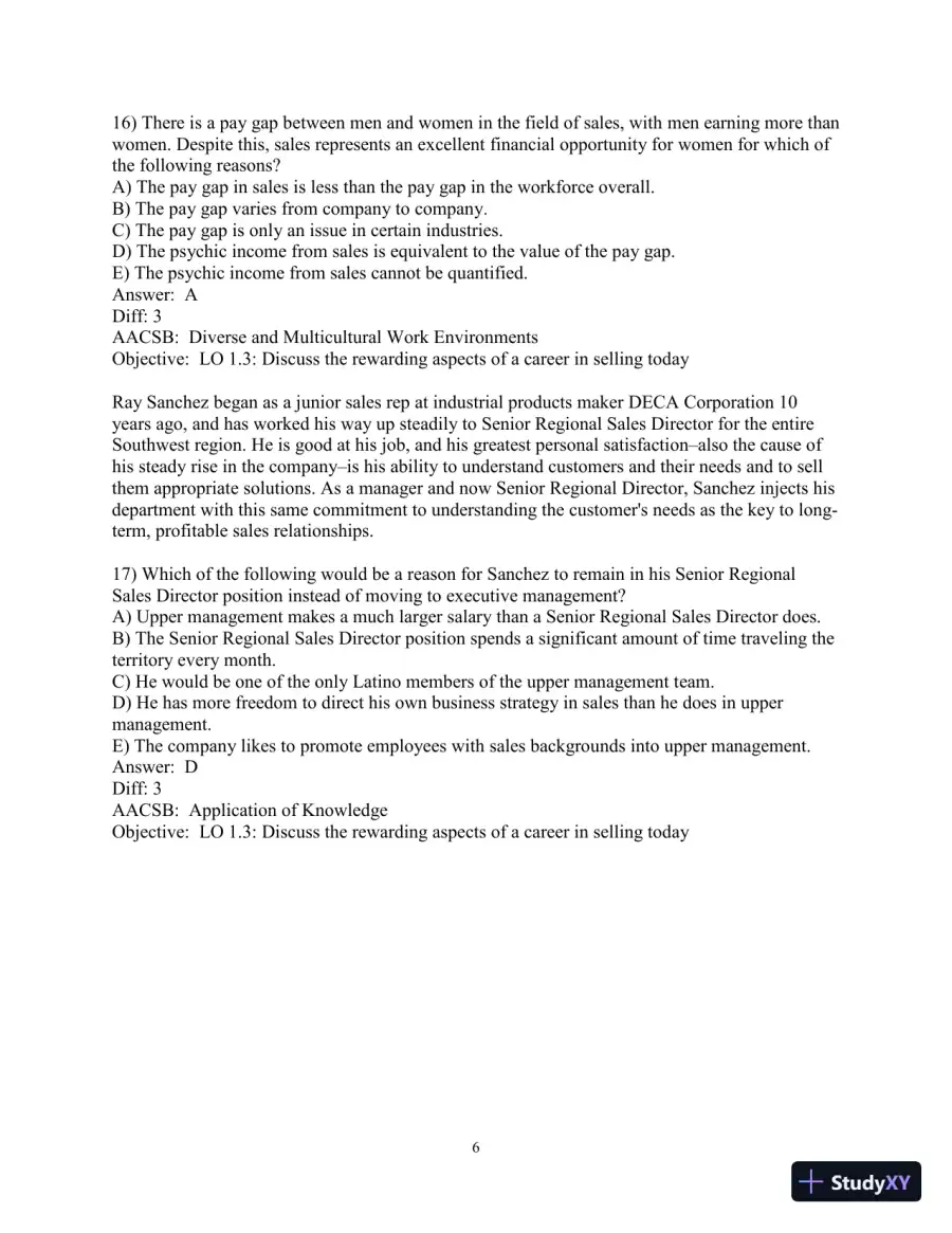 Test Bank for Selling Today: Partnering to Create Value, 14th Edition, page 7