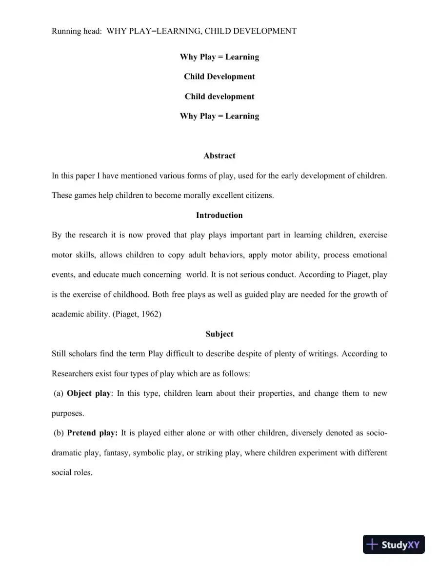 The Role Of Play In Child Development: Understanding The Connection Between Play And Learning, page 3