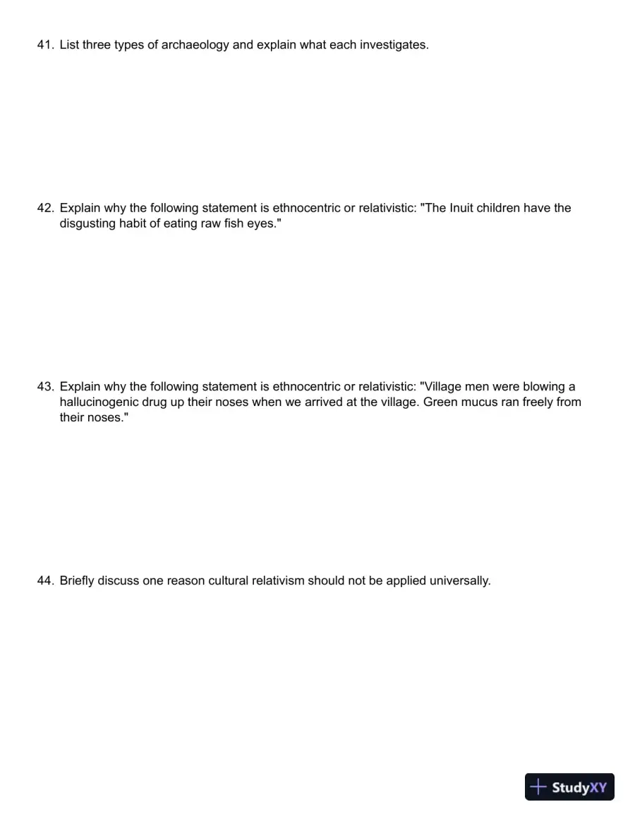 Introducing Cultural Anthropology 5th Edition Test Bank, page 10