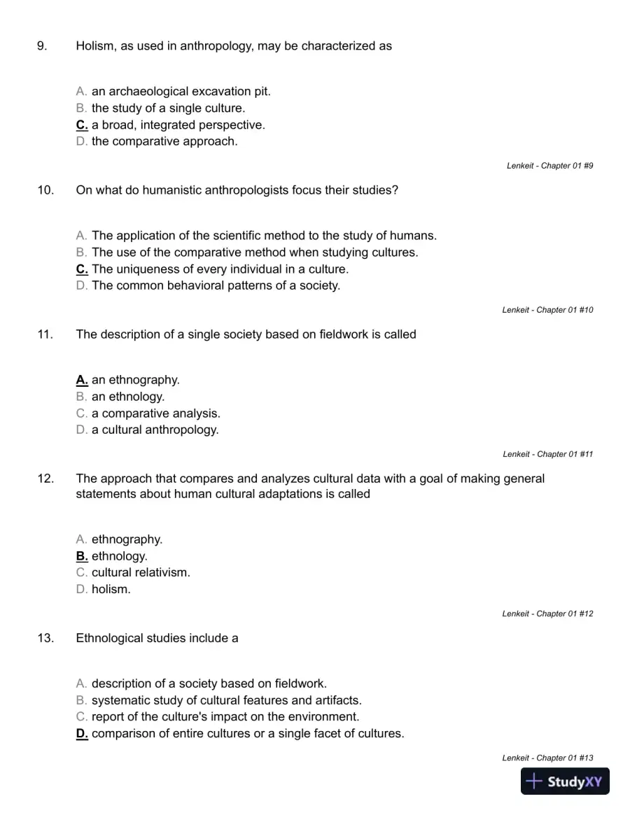 Introducing Cultural Anthropology 5th Edition Test Bank, page 16