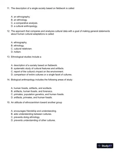 Introducing Cultural Anthropology 5th Edition Test Bank - Page 4 preview image