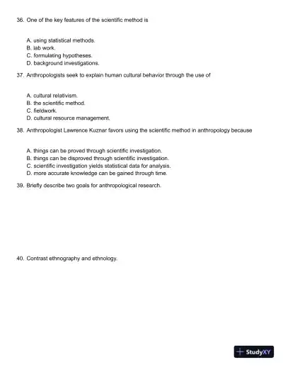 Introducing Cultural Anthropology 5th Edition Test Bank - Page 9 preview image