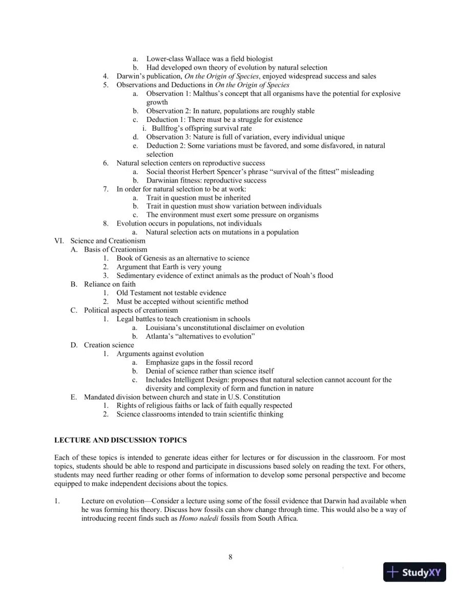 Class Notes for Exploring Biological Anthropology: The Essentials, 4th Edition, page 11
