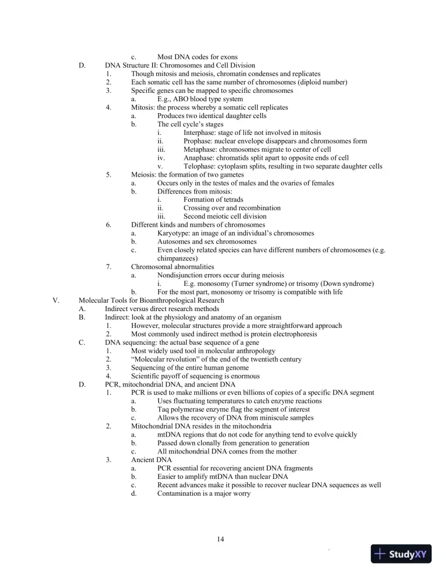 Class Notes for Exploring Biological Anthropology: The Essentials, 4th Edition, page 17